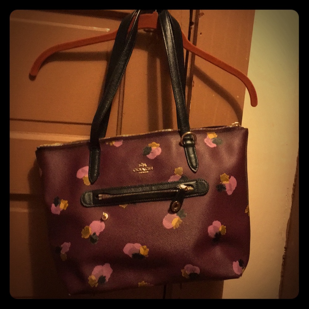 Coach Taylor tote in plum floral